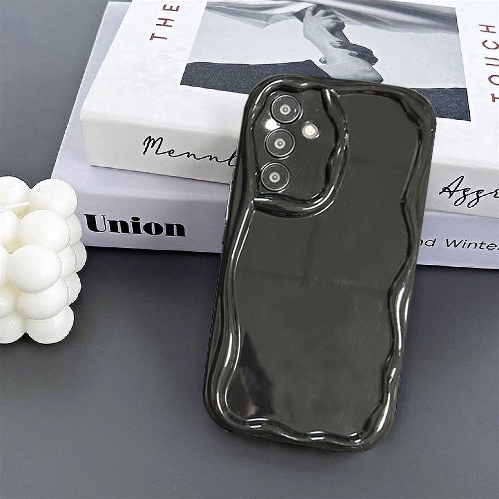 Klare Weiche Wellen Handyhülle für Samsung A55 A54 A53 5G A52 A15 A14 A13 A35 A34 A24 A23 A22 A05 S24 S23 S22 Ultra S21 S20 FE Abdeckung