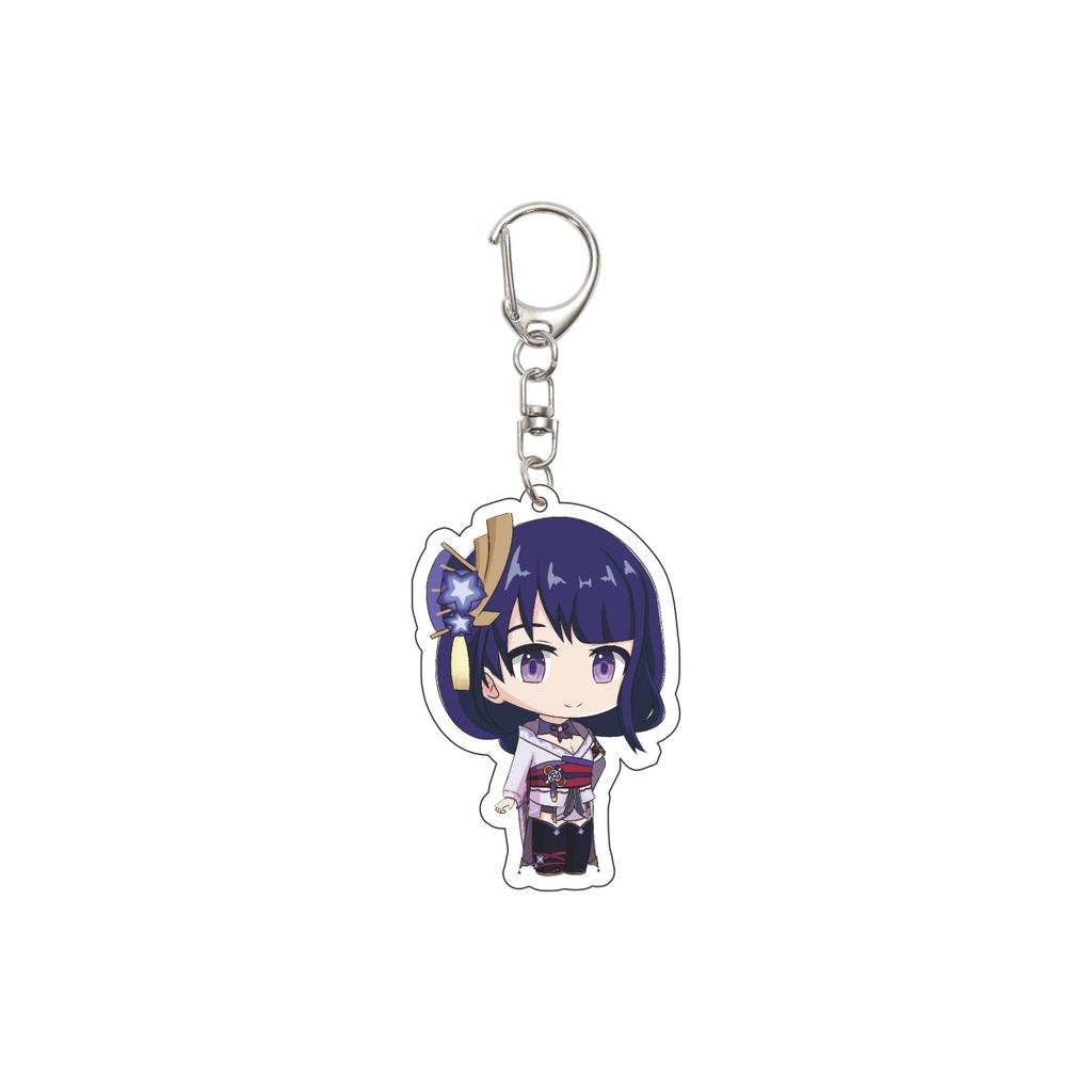 55MM Anime Genshin Impact Keychain Beelzebul Key Chain Acrylic Model Plate Christmas Gifts