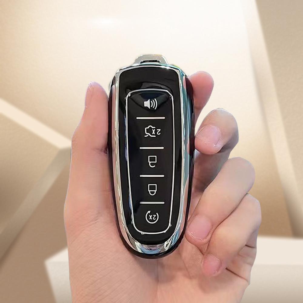 5 Buttons Tpu Key Shell Flip Folding Key Case For Ford Edge Focus Flex Explorer Taurus Lincoln Mks Mkt Mkx Protector