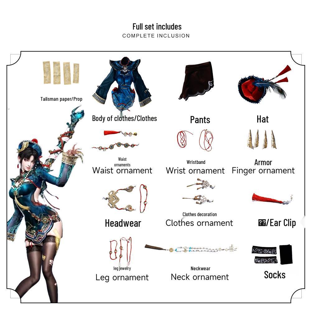 Naraka Bladepoint Yu Linglong Zombie Ink Cosplay Costume - Female Anime Outfit