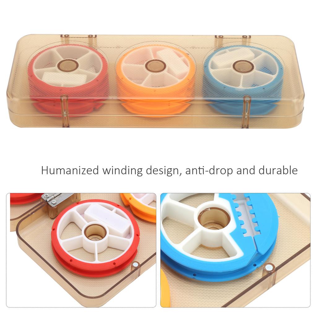 Silicone Fishing Line Storage Holders 6?Axis Colorful Fishing Line Winding Board Spool