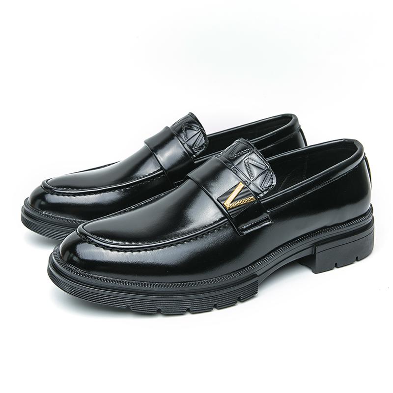 Nappe Frange Formale Pelle Nera Scarpe con Plateau da Lavoro per Uomo Stile Britannico Scarpe Brogue Uomo Scarpe da Cerimonia da Uomo