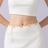 Vintage Carved Pendant Tassel Waist Belt With Adjustable Double Chain For Women