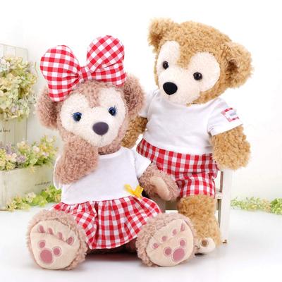 Cushu Cush Duffy and ShellieMay Costumes, Made In Japan, Plush Toy Accessories, Cute Dress-Up Clothes, Red Gingham Check, White T-Shirt, Romper,