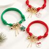 Santa Claus Pendant Bracelet Cartoon Handmade Hand Strap Fashion Woven Rope  Christmas