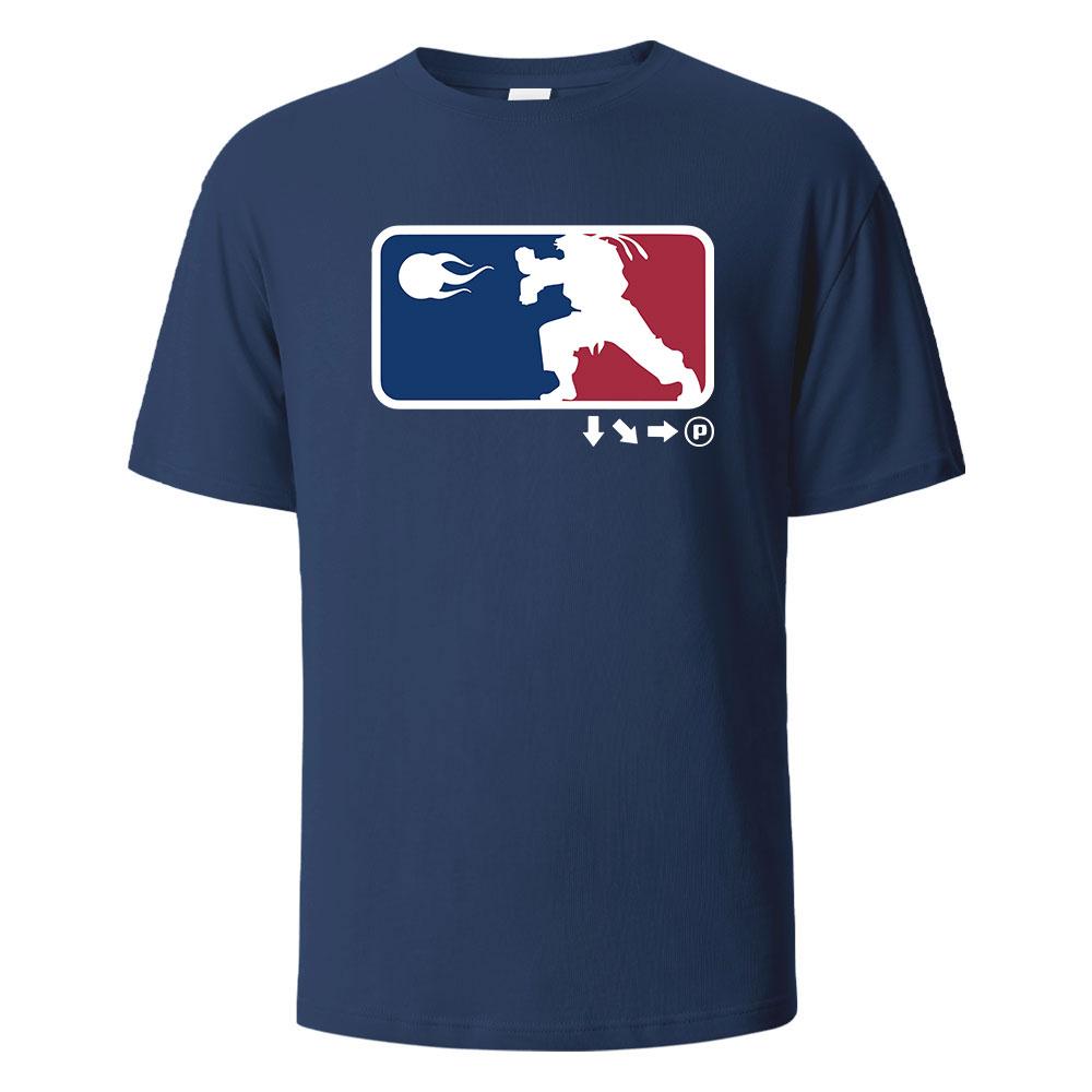 Game Player Printing T-shirt For Men Wowen 100% Cotton Summer Breathable Tops O-neck Oversize Tees Short-Steeved Men's Clothing