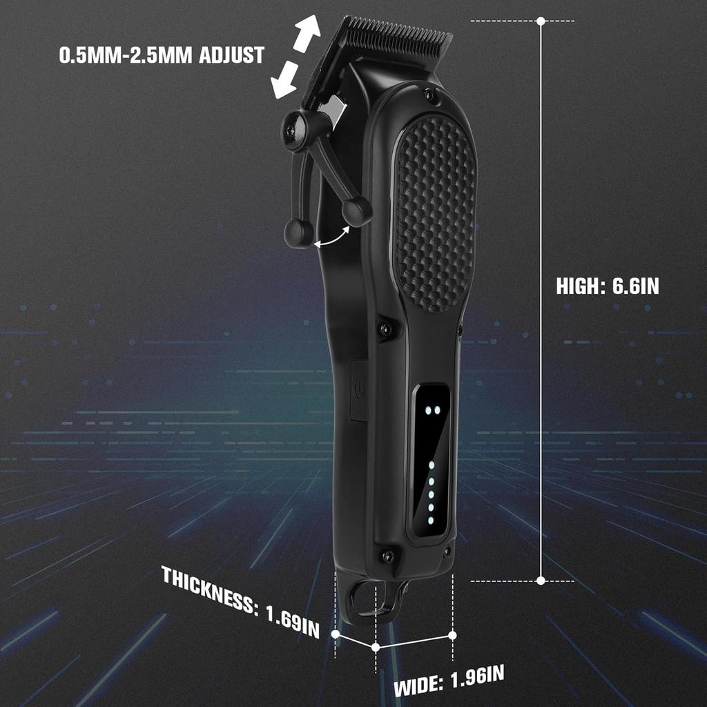Clippers for Professional Hair Trimmer Cordless Rechargeable Powerful Beard Trimmer Hair Cutting Grooming Tool