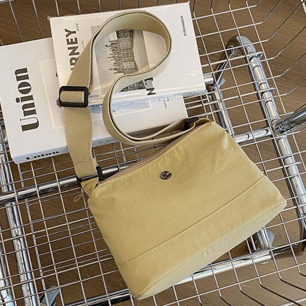 Soft Large Capacity Shoulder Bag Japanese Style Casual Sport Pouch Nylon Square Bag  Travel