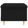 Storage Ottoman with Cushion Black 60 x 60 x 45 cm Fabric
