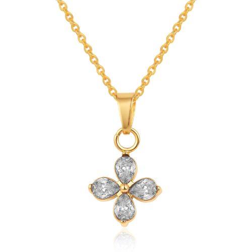18K Gold Plated Stainless Steel Zircon Jewelry Set for Women Waterproof Cubic Zirconia Necklace Fashion Jewelry