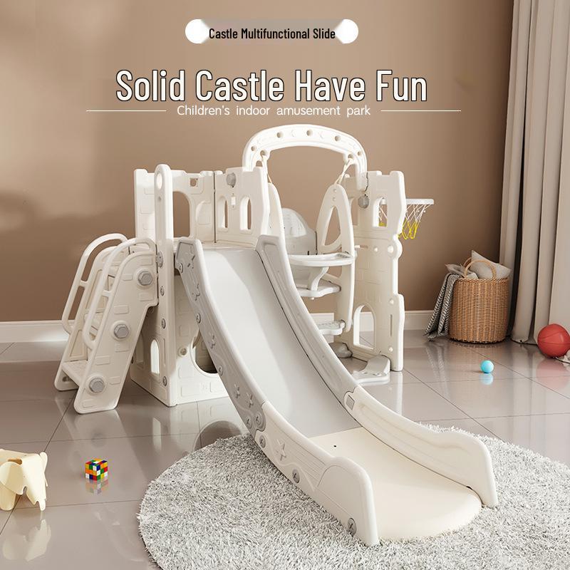 Extra Large Foldable Indoor Slide and Swing Set for Kids
