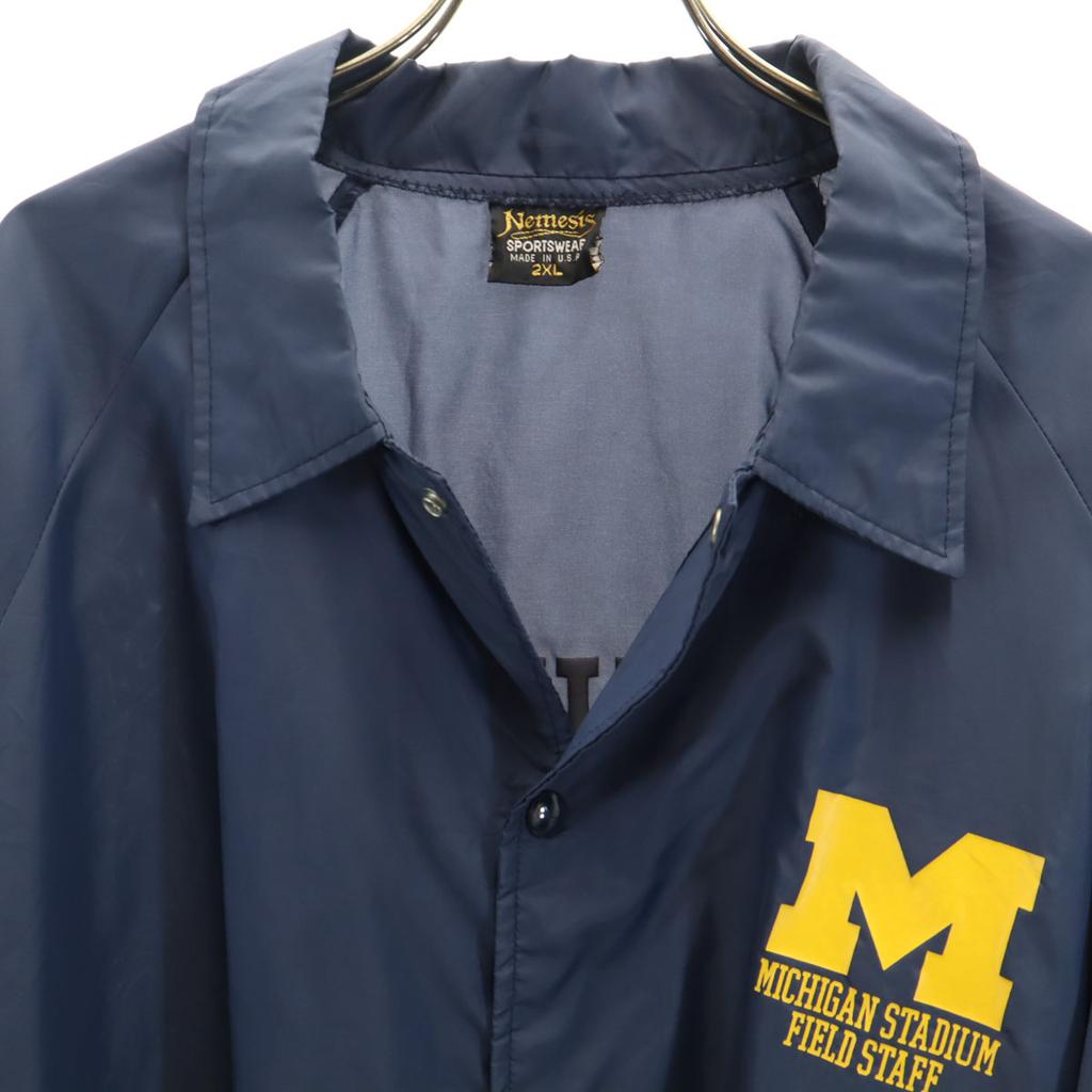 Nettlesis 80s Made in USA Vintage Michigan Coach jacket 2XL Navy Biggs Men's Used
