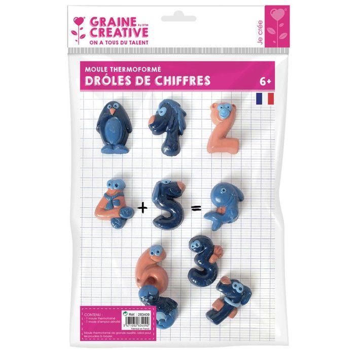 Moule thermoformé Drôle de chiffres