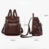 2024 New Women Backpack High Quality Leather Backpack Multifunction Shoulder Bags School Bags for Teenager Girls Bagpack Mochila