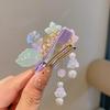 1 Pair Hanfu Flower Hair Clip Children'S Antique Style Tassel Hair Clip Headwear For Girls Bangs Hair Accessories