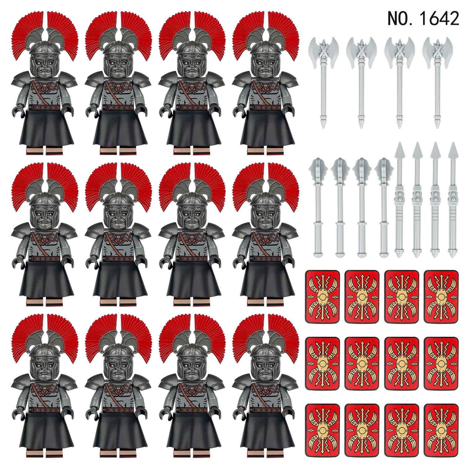 1642 Roman Soldiers Small Particle Corps Figure Model Children Assembling Building Blocks Toys Building Blocks People