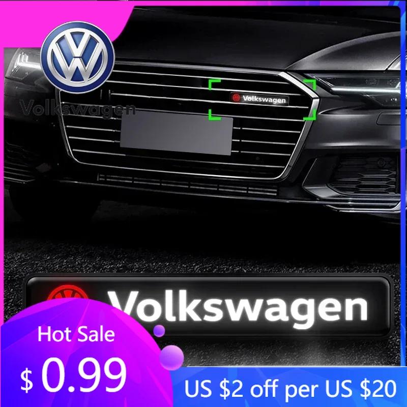For VW Volkswagen Jetta MK5 Golf Car Mid-net Lamp Badge Emblem Decoration Styling Auto Accessories For Volkswagen VW Scirocco Je
