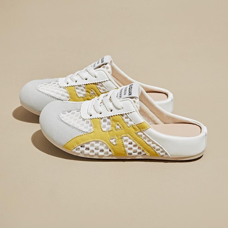 

Новые сетчатые полуботинки белые кроссовки - Корейская повседневная обувь мягкая эластичная амортизирующая нескользящая поддержка свода стопы дышащие повседневные кроссовки 40 бежевый