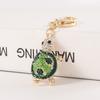 Zinc Zinc Alloy Cartoon Turtle Keychain Shiny Rhinestones Turtle Pendant  Couple Gifts