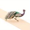 Vintage Classic Women Men Enamel Peacock Badges Brooch