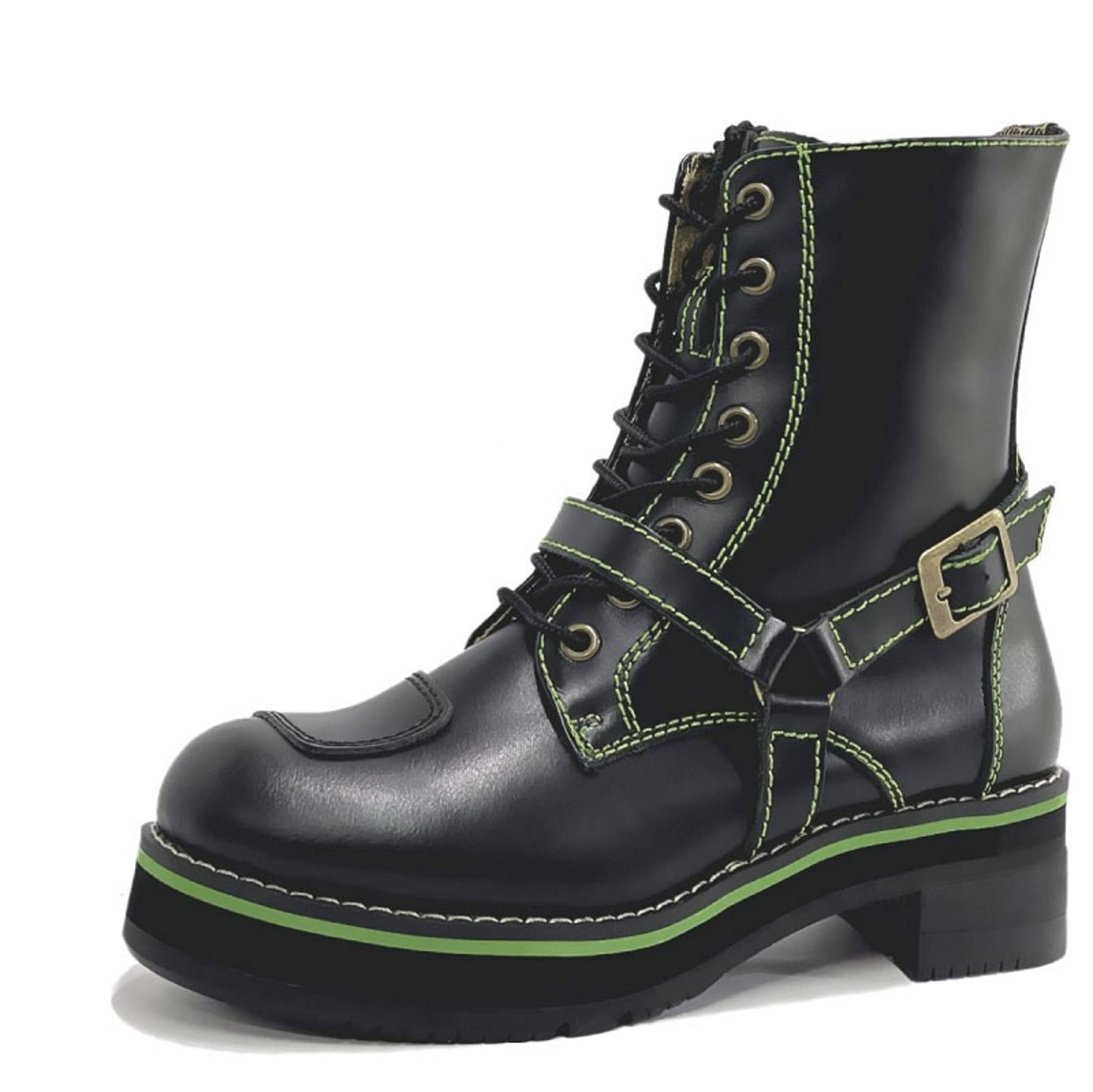 

Motorcycle Boots [Wild Wing] BLK-GREEN 23.5cm чорний