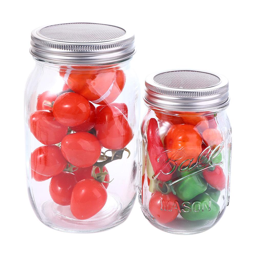 Wide Mouth Stainless Steel with Stand Germination Cover Mason Jars Sprouting Jar Kit Sprouter