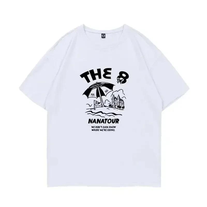 Sommer Einfach Weiß Buchstabe Mode Harajuku Druck Kurzarm Kpop Nana Damen T-Shirt SCoups Jeonghan The8 Y2k Damen Oberteil