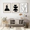 Abstraktní Boho Geometric Line Plakáty Černá Béžová Nástěnná malba Obraz na plátně Obraz pro interiér obývacího pokoje Domácí dekorace