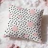 Polka Dots Cushion Cover Premium Comfort Reversible Pillow Cove Two in One Design for Any Room  Car Interior