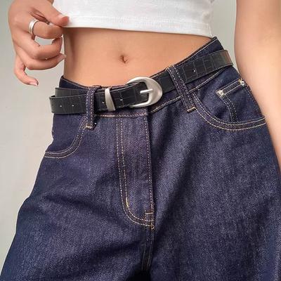 High-End Crocodile Pattern Red Thin Belt For Women 2025  Niche  Belt For Skirts And Jeans