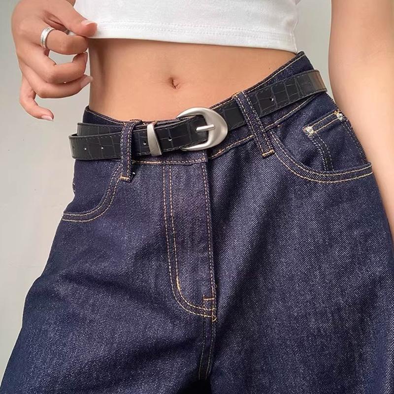 High-End Crocodile Pattern Red Thin Belt For Women 2025  Niche  Belt For Skirts And Jeans