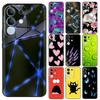 For Vivo Y29 4G Black Back Cover Fashion Flower Butterfly Painting Case Soft TPU Silicone Fundas For  Vivo Y29 4G Protect Cover