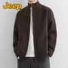 JEEP Men's V-Neck Knit Cardigan Sweater