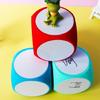 DIY Blank Di-ce Write On/Wipe Off Di-ce Portable Cleanable Blank Game Cubes for Classroom Teaching Erase Outside Di-ce