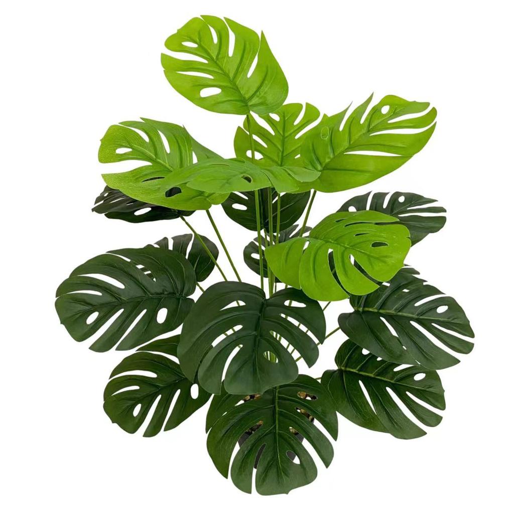 Kunstig skilpaddeblad Høygradig simulering av falske blomster 18 gafler Skilpaddeblad Kreativ simuleringsplantevegg Potteplante