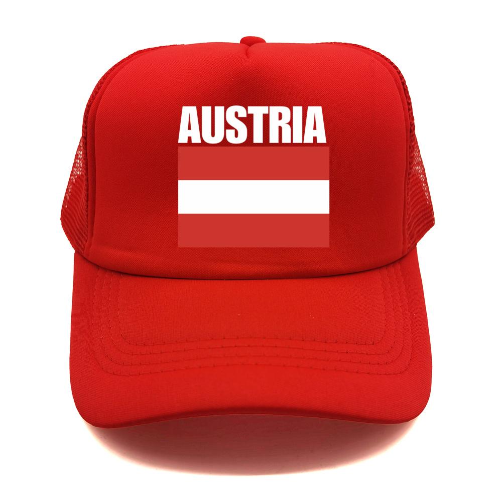 Cappellino da Baseball Bandiera Austriaca Fresco Estivo Unisex Rete Traspirante Cappello per Fan del Paese Cappellino Trucker Unisex Cappellini in Rete Traspirante per Esterno