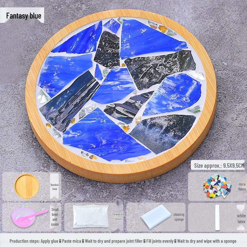 Mosaik Glimmer Bambu Underlägg & Grytunderlägg DIY-kit för Studenter & Barn