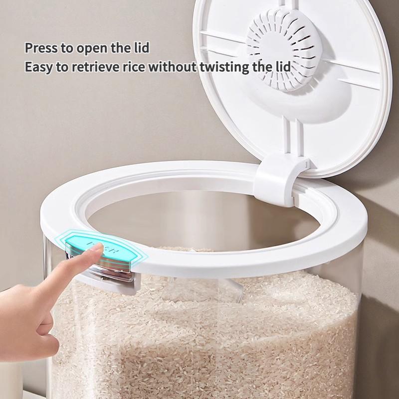 Versiegelter Haushalts-Reisbehälter, Insekten- und feuchtigkeitsdichte Küchen-Mehl-, Getreide-, Reis-Aufbewahrungsbox, Vorratsbehälter, 5kg/10kg/15kg