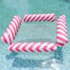 New Inflatable Four-tube Deck Chair with Net Floating Bed Water Play Stripe Folding Net Cloth Floating Chair