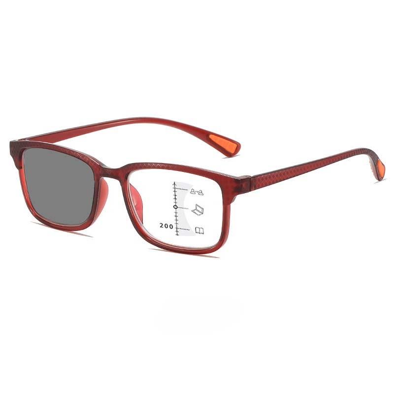 

Advanced Simplicity Photochromic Multifocal Reading Glasses Ultra Light Classic Square Framed Eyeglasses Eye Protection To +4.0 +3.5