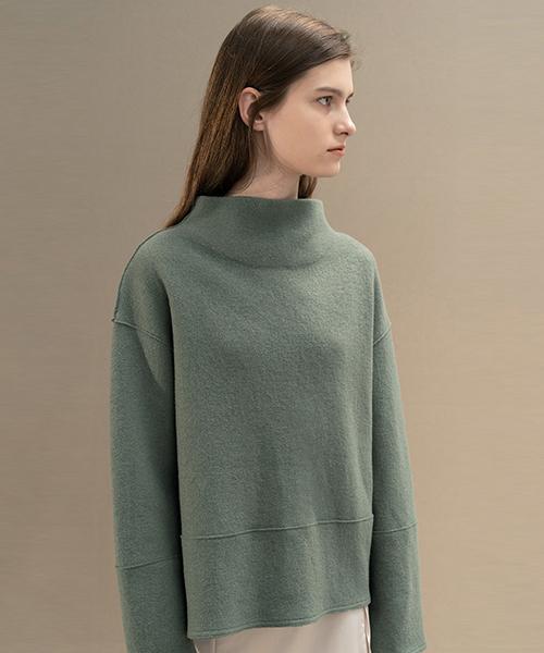AVA MOLLI Adf-Toi401-40 Baron Wool Top (L/Khaki)