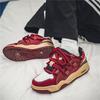 Fashion Red Casual Sneakers Comfort Lace-Up Men's Skateboard Shoes 2024 Fashion Hip hop Sneakers Men Streetwear Shoes