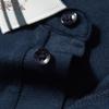 Camisa Polo Respirável de Mistura de Seda Masculina