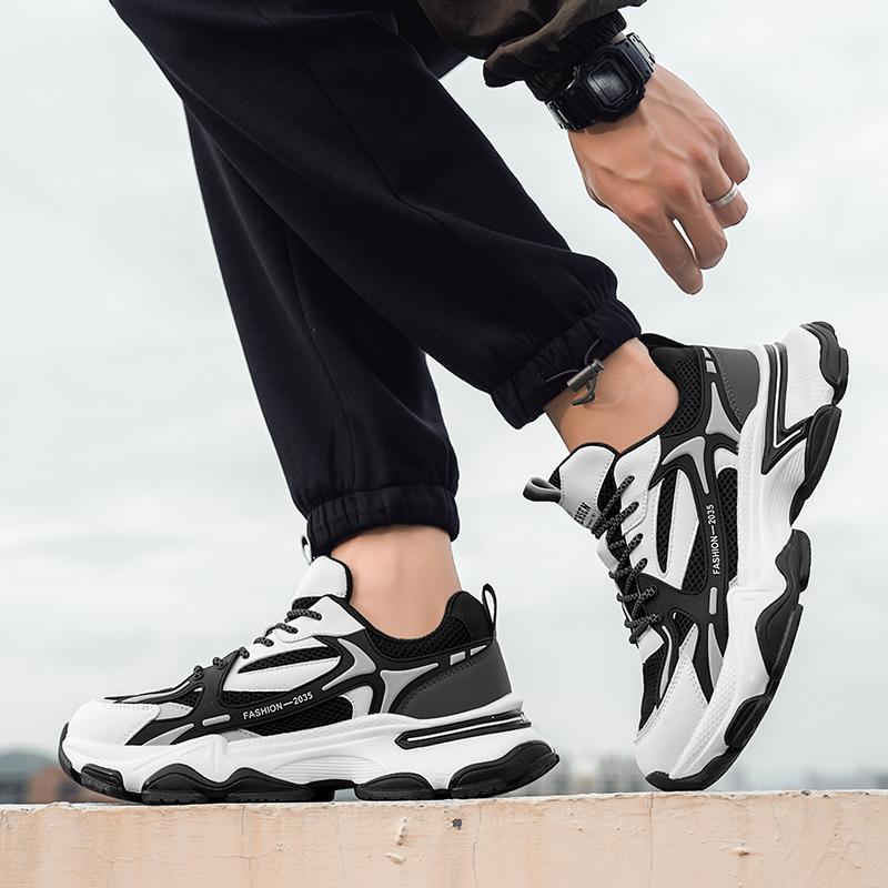 Herbst Neue Herren Dicke Sohle Freizeit Sportschuhe Outdoor Laufen Vier Jahreszeiten Wanderschuhe Herren Größensteigerung Herrenschuhe