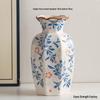 Vintage Blue & White Porcelain Ceramic Vase for Home Flower Arrangement