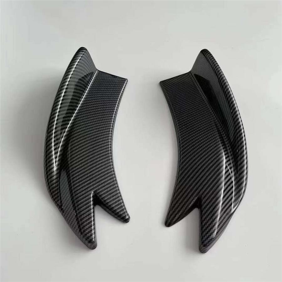 Carbon Fiber Look ABS Car Pair Rear Bumper Fin Canard Splitter Diffuser Spoiler