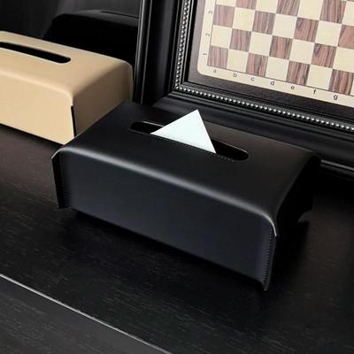 Luxury Tissue Box Leather Napkin Case Paper Cover Living Room Tissue Paper Holder Desktop Home Tabletop Decoration