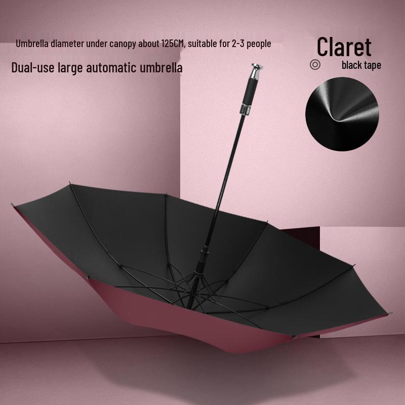 Automatic Golf Umbrella with Long Handle for Business, Custom Logo Printing Available.