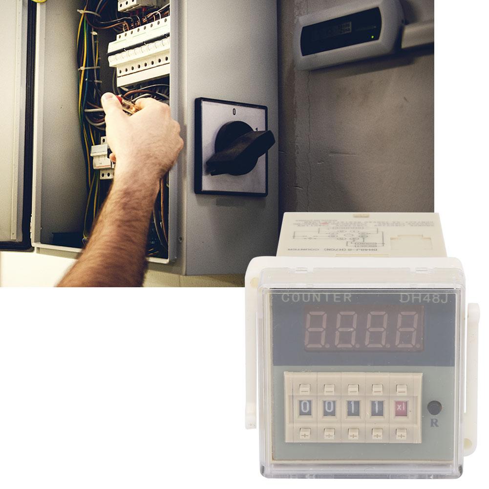 O111ROM DH48J 8 LCD Digital Electronic Counter 8 Pins Delay Time Relay 0 999900(12VAC DC)