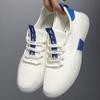 Mens Summer Knit Mesh Jelly Sole Shoes Casual Fashion Breathable White Sneakers Sports Shoes